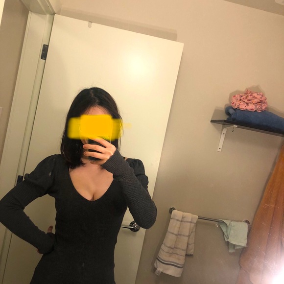 Guess V neck Sweater (Dark Grey) - Picture 1 of 7